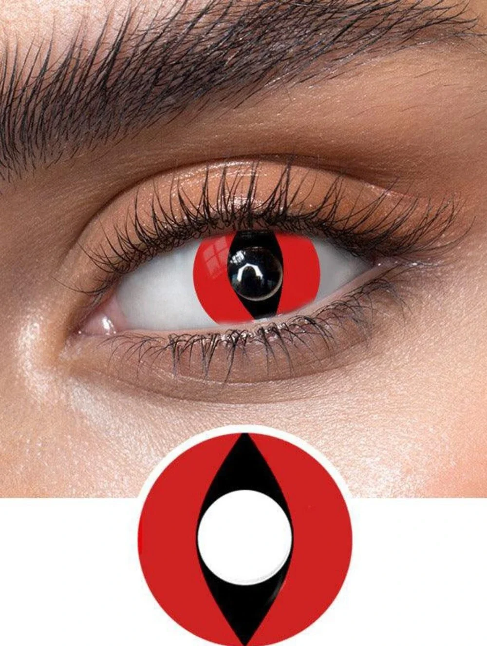 Red Cat Eye Color Eye Wear Lenses - Costume Enhancements